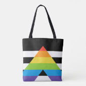 LGBTQ-Flag mit dem Alily Pride Tasche (Rückseite)