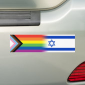LGBTQ-Flag mit inklusivem Fortschrittstempelflagge Autoaufkleber (Auf Auto)