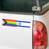 LGBTQ-Flag mit inklusivem Fortschrittstempelflagge Autoaufkleber (Auf Lkw)