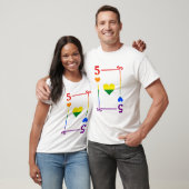 LGBTQ-Flag mit Karte für 5 Karten T-Shirt (Unisex)