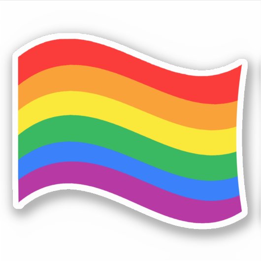 LGBTQ+-Flag mit traditioneller Flagge Aufkleber (Vorderseite)