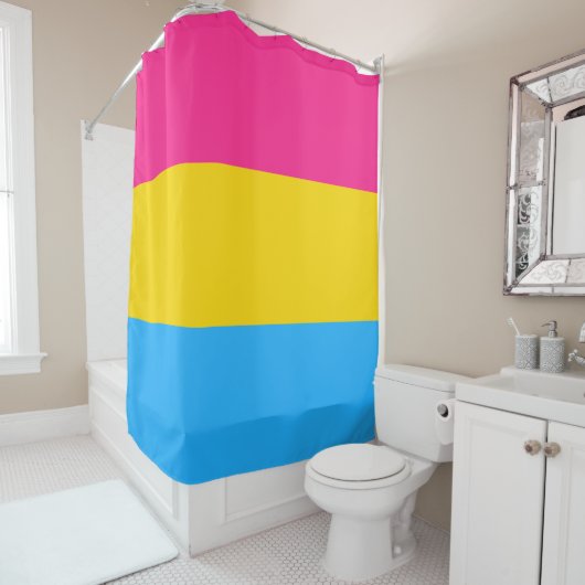 LGBTQ-Flag Pansexual Prilag Duschvorhang (Beispiel)