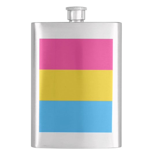 LGBTQ-Flag Pansexual Prilag Flachmann (Vorderseite)