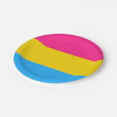 LGBTQ-Flag Pansexual Prilag Pappteller (Schrägansicht)