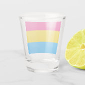 LGBTQ-Flag Pansexual Prilag Schnapsglas (Rückseite)