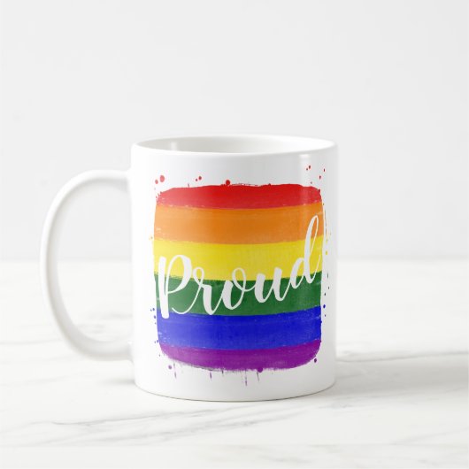 LGBTQ Flag Prix Coffee Tasse (Links)