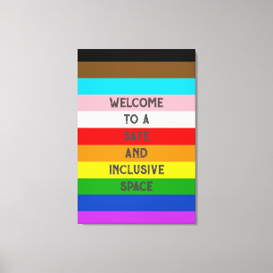 LGBTQ-Flag-Regenbogen mit benutzerdefinierbarer St Leinwanddruck