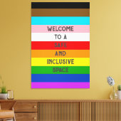 LGBTQ-Flag-Regenbogen mit benutzerdefinierbarer St Leinwanddruck (Insitu (Wohnzimmer))
