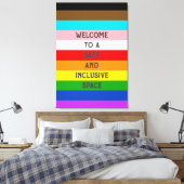 LGBTQ-Flag-Regenbogen mit benutzerdefinierbarer St Leinwanddruck (Insitu (Schlafzimmer))