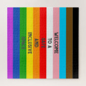 LGBTQ-Flag-Regenbogen mit benutzerdefinierbarer St Puzzle (Horizontal)