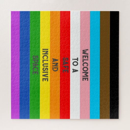 LGBTQ-Flag-Regenbogen mit benutzerdefinierbarer St Puzzle (Horizontal)