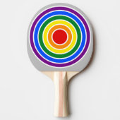 LGBTQ-Flag-Regenbogen-Zielthema Ping Pong Pa Tischtennis Schläger (Vorderseite)