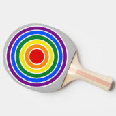 LGBTQ-Flag-Regenbogen-Zielthema Ping Pong Pa Tischtennis Schläger (Seitenansicht)