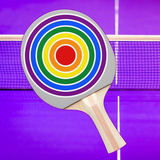 LGBTQ-Flag-Regenbogen-Zielthema Ping Pong Pa Tischtennis Schläger