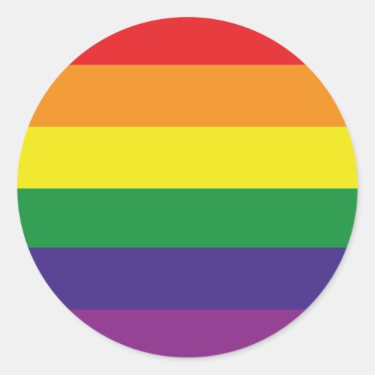 LGBTQ FLAG RUNDER AUFKLEBER (Vorderseite)