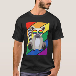 Lgbtq-Flagge Gay Pride Monat Regenbogen Lemuren Lg T-Shirt