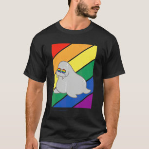 Lgbtq-Flagge Gay Pride Monat Regenbogen Walross Lg T-Shirt