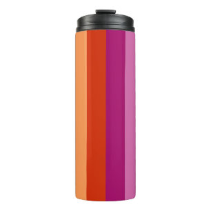 LGBTQ+ Flaggenstreifen für Lesben - Thermosbecher