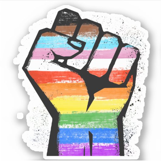 LGBTQ-FORTSCHRITT ERSTE AUFKLEBER (Vorderseite)