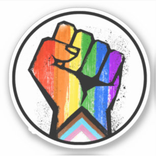 LGBTQ-FORTSCHRITT-STOLZ-FEUST-WIDERSTAND AUFKLEBER