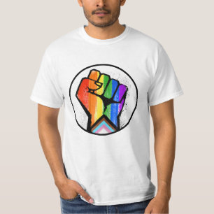 LGBTQ FORTSCHRITT STOLZ WIDERSTANDSFÄUSTE T-Shirt