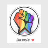 LGBTQ-FORTSCHRITTE AUFKLEBER (Blatt)