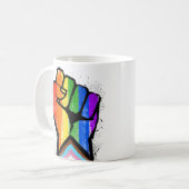 LGBTQ FORTSCHRITTE PRIDE ERSTE KAFFEE-TASSE KAFFEETASSE (Vorderseite Links)