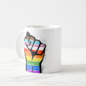 LGBTQ FORTSCHRITTE PRIDE ERSTE KAFFEE-TASSE KAFFEETASSE (Vorderseite Links)