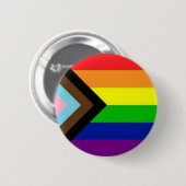 LGBTQ+ Fortschritts-Pin-Button Button (Vorne & Hinten)