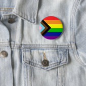 LGBTQ+ Fortschritts-Pin-Button Button (Beispiel)