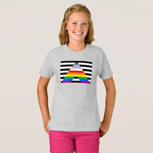 LGBTQ-Fortschrittsanzeiger T-Shirt (Vorne ganz)
