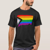 LGBTQ-Fortschrittsbericht für Connecticut Staatsst T-Shirt (Vorderseite)