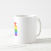 LGBTQ-Fortschrittsbericht für Kansas-Staatsstolz Kaffeetasse (VorderseiteRechts)