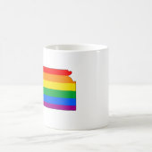 LGBTQ-Fortschrittsbericht für Kansas-Staatsstolz Kaffeetasse (Mittel)