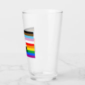 LGBTQ+-Fortschrittsflagge mit zwei Geistern Glas (Links)
