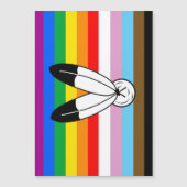 LGBTQ+-Fortschrittsflagge mit zwei Geistern Magneteinladung (Vorderseite)
