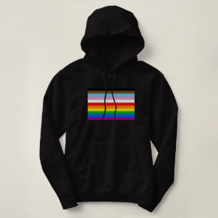 LGBTQ+ Fortschrittsflaggenstreifen Hoodie
