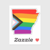 LGBTQ-Fortschrittspreis für Arkansas-Staatsstolz Aufkleber (Blatt)