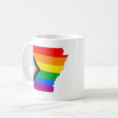 LGBTQ-Fortschrittspreis für Arkansas-Staatsstolz Kaffeetasse (Vorderseite Links)