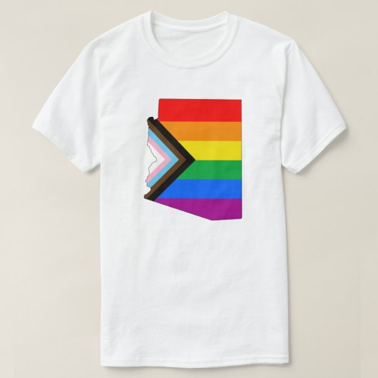 LGBTQ-Fortschrittspreis für den Staatsstolz Arizon T-Shirt (Design vorne)