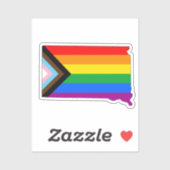 LGBTQ-Fortschrittspreis für den Staatsstolz South Aufkleber (Blatt)