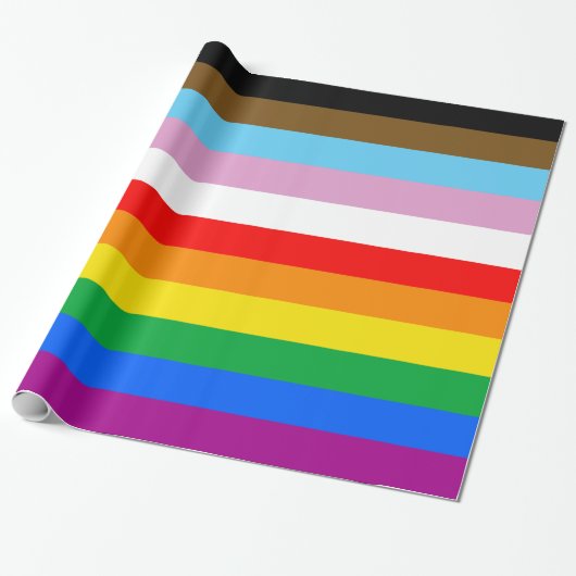 LGBTQ+-Fortschrittspreispapier Geschenkpapier (Ungerollt)