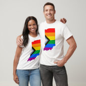 LGBTQ-Fortschrittsstolz auf Indiana Staatsstolz T-Shirt (Unisex)