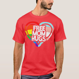 LGBTQ Free Mama Hugs Gay Pride LGBT Ally Rainbow M T-Shirt