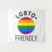 Lgbtq-freundliches Fahn-Symbol für homosexuelle Re Wandteppich (Vorderseite (Horizontal))