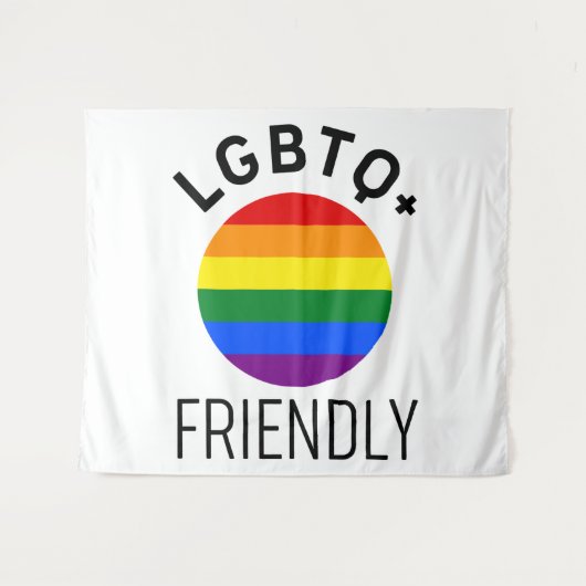 Lgbtq-freundliches Fahn-Symbol für homosexuelle Re Wandteppich (Vorderseite (Horizontal))