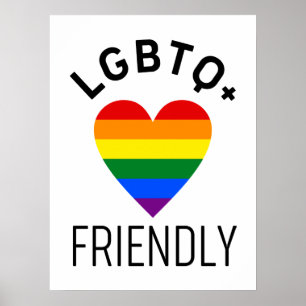 lgbtq freundliches Stolz Flaggensymbol Liebe Gay L Poster