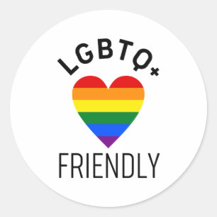 lgbtq freundliches Stolz Flaggensymbol Liebe Gay L Runder Aufkleber