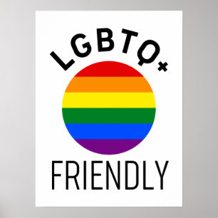 Lgbtq-freundliches Symbol für homosexuelle Regenbo Poster