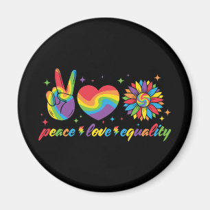 LGBTQ - Frieden, Liebe, Gleichheit Magnet